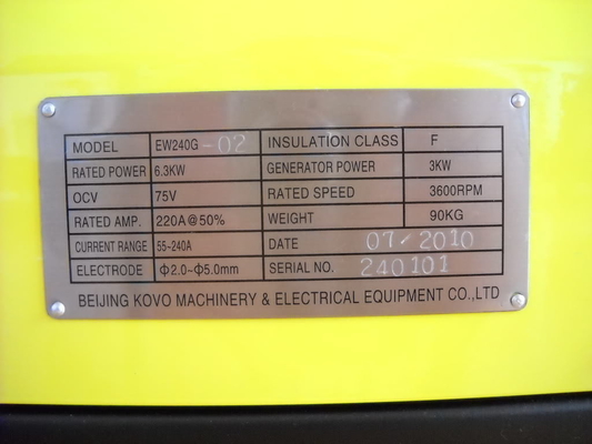 KOVO GASOLINE WELDER GENERATOR EW240G 90 KG Weight for PIPELINE WELDING Requirements